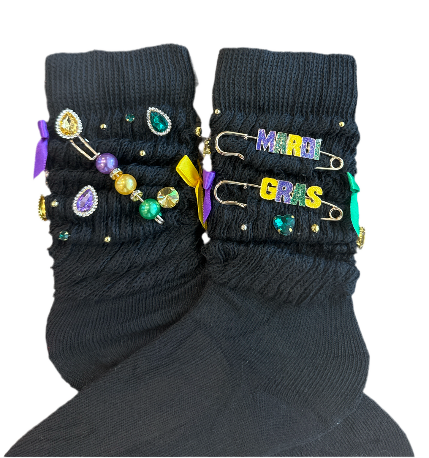 Mardi Gras Charm Socks