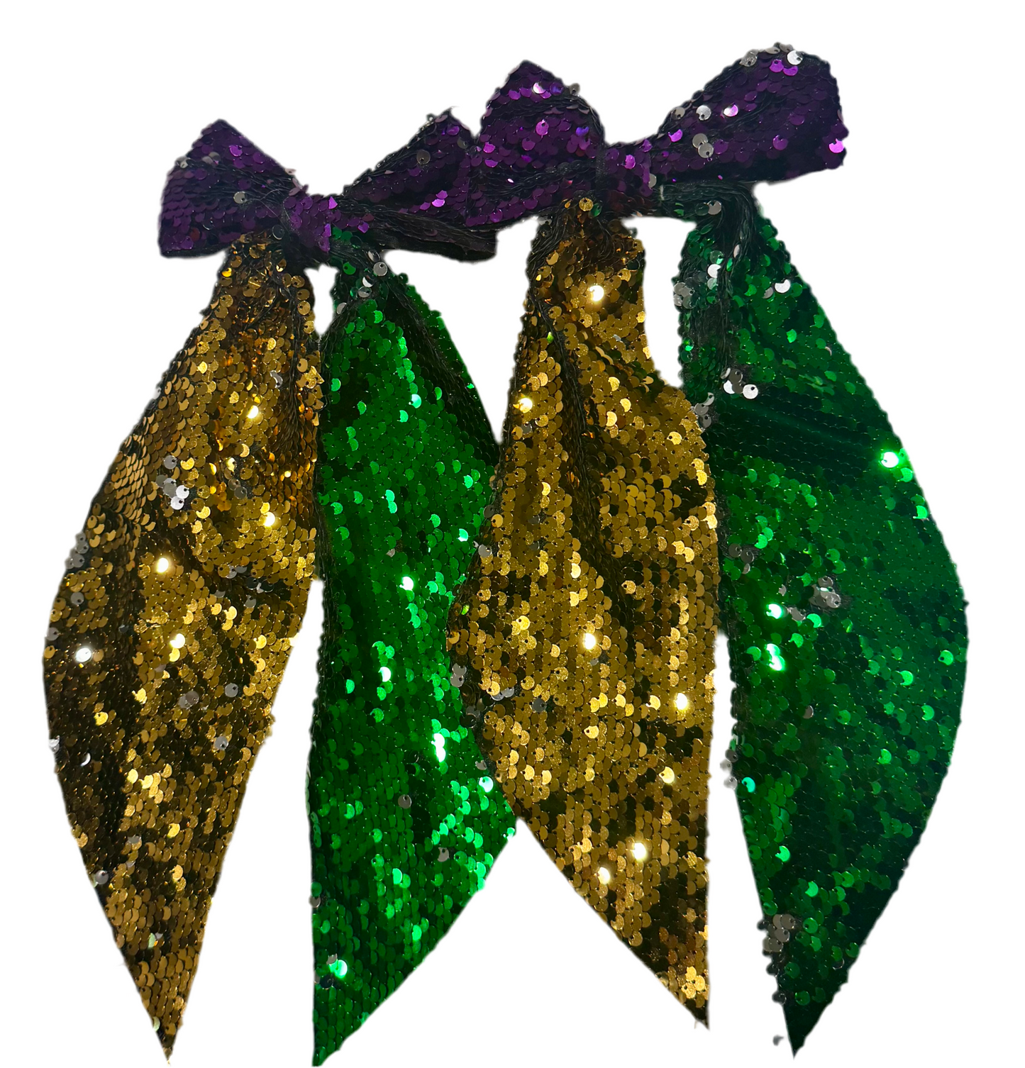 Mardi Gras Sequin Bow