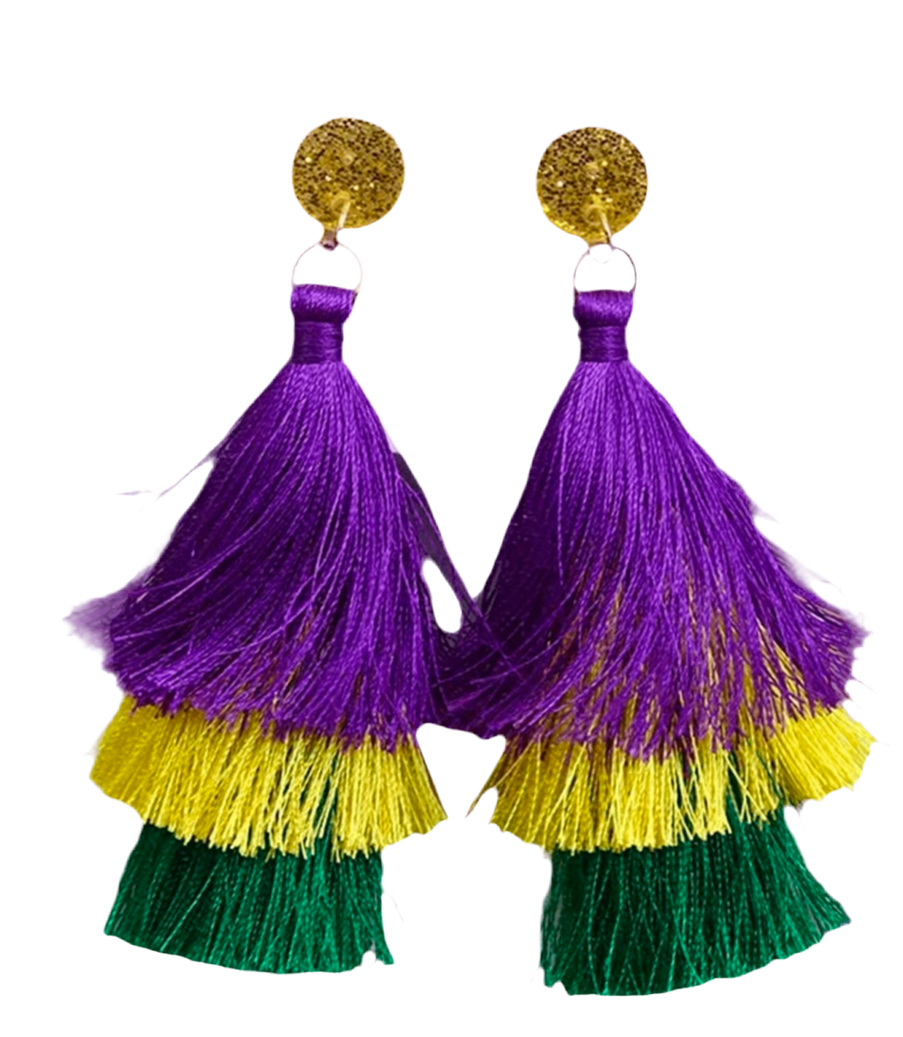 Mardi Gras Tassel Earrings