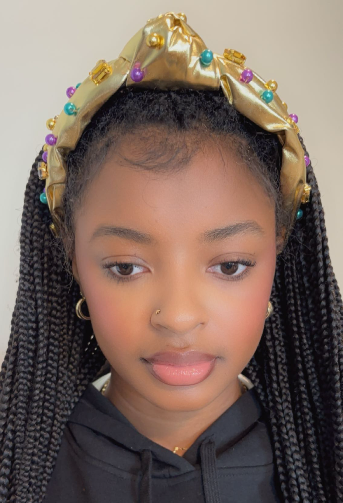 Metallic Jeweled Mardi Gras Headband