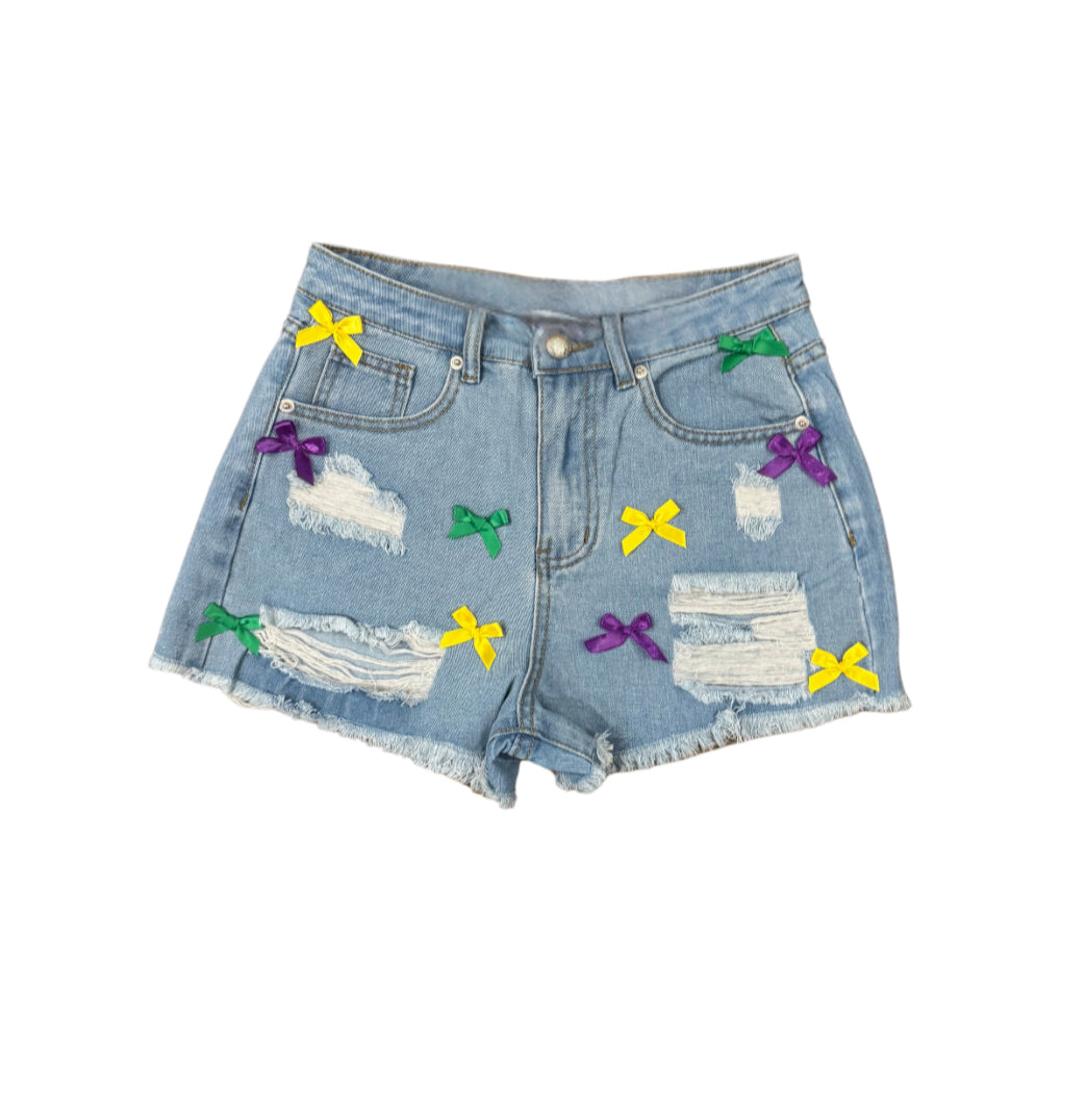 Mardi Gras Bow Shorts