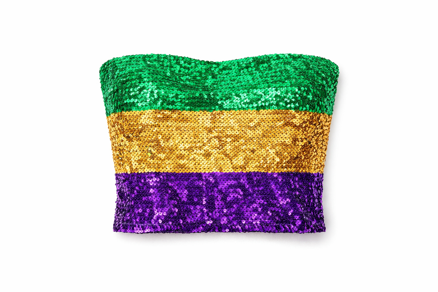 Mardi Gras Sequins Tube Top