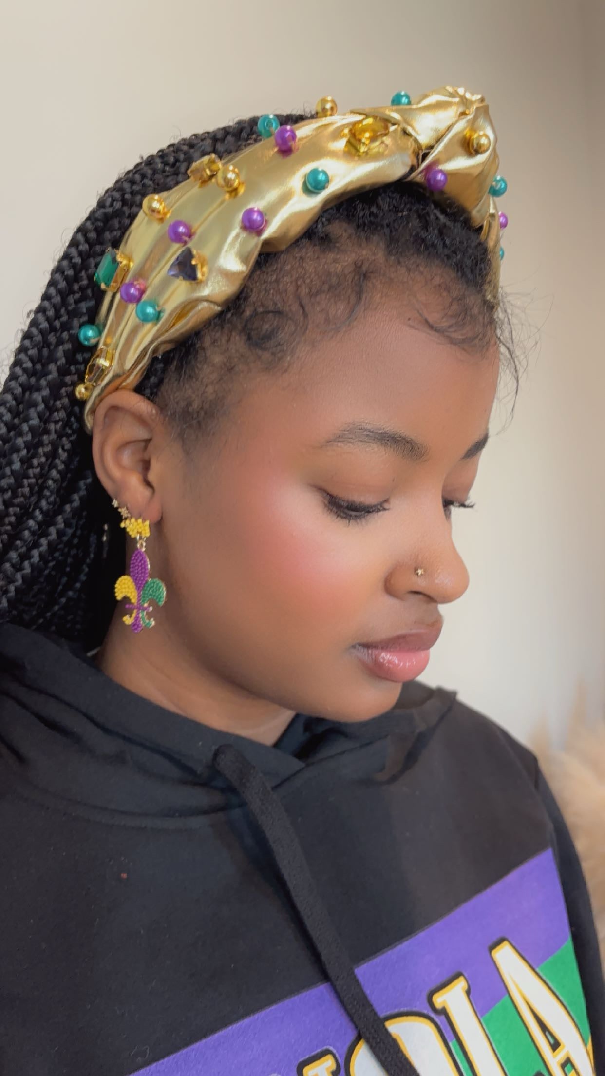 Beaded Fleur di Lis Earrirings