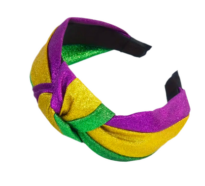 Mardi Gras Knotted Headband