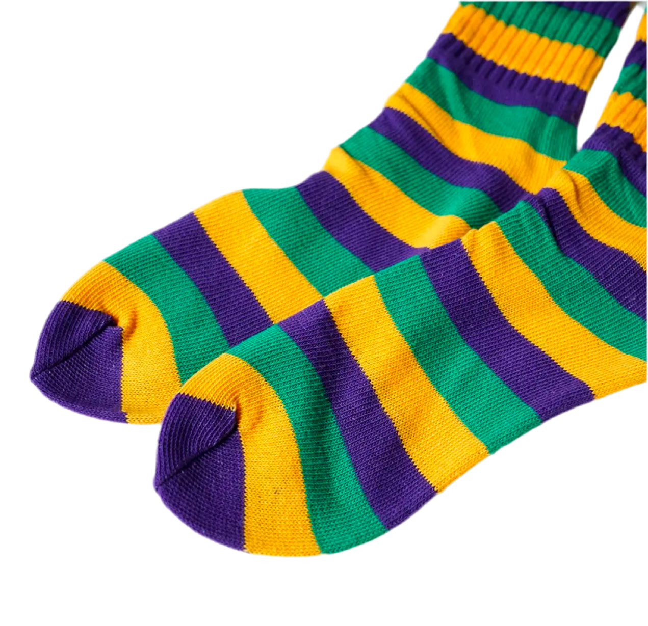 Mardi Gras Slouch Socks