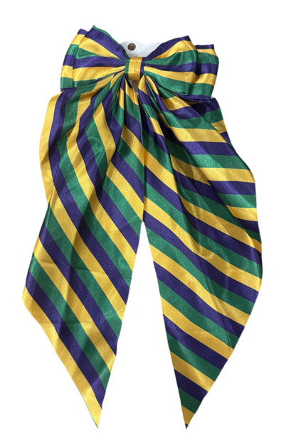 Mardi Gras Striped Bow