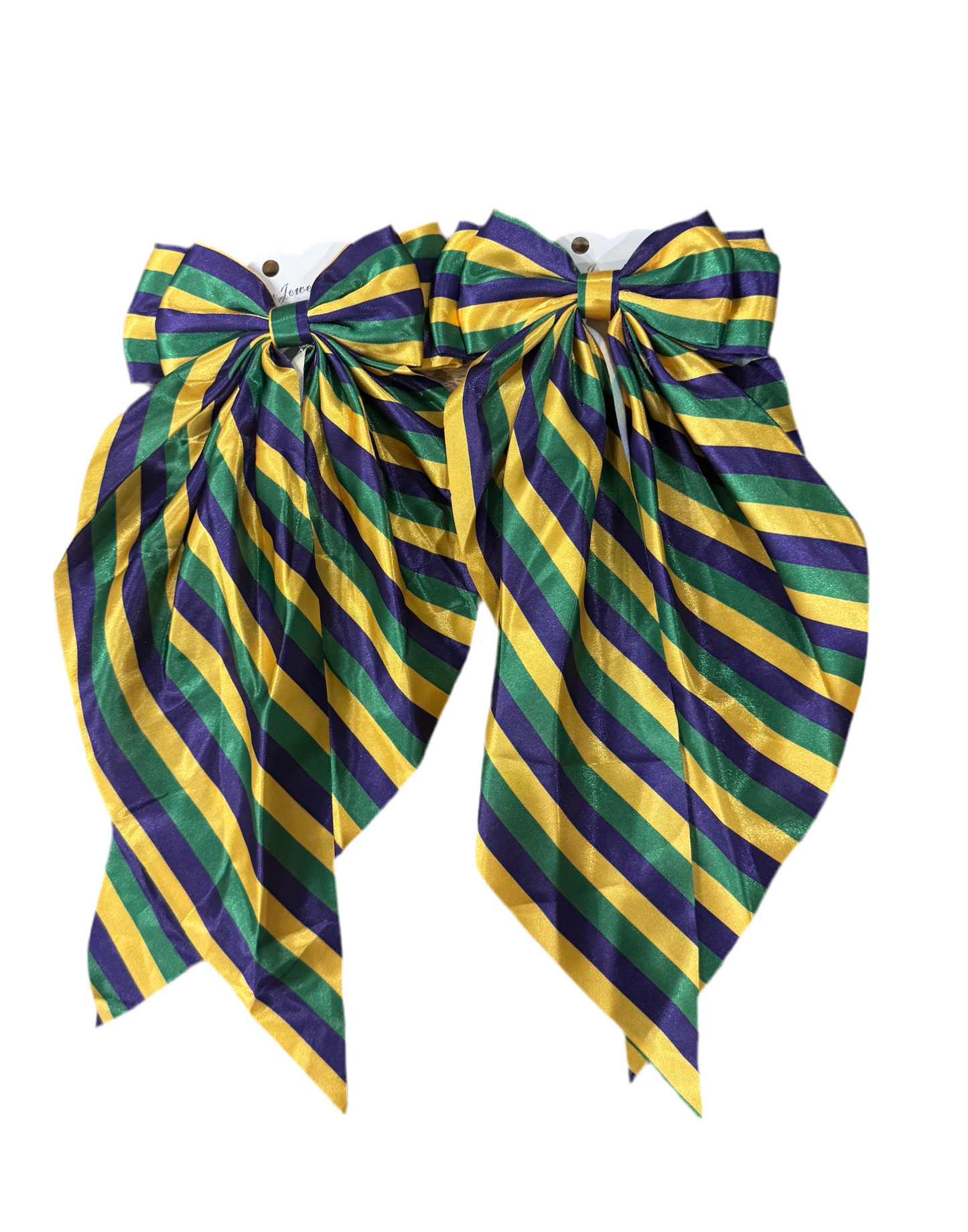 Mardi Gras Striped Bow