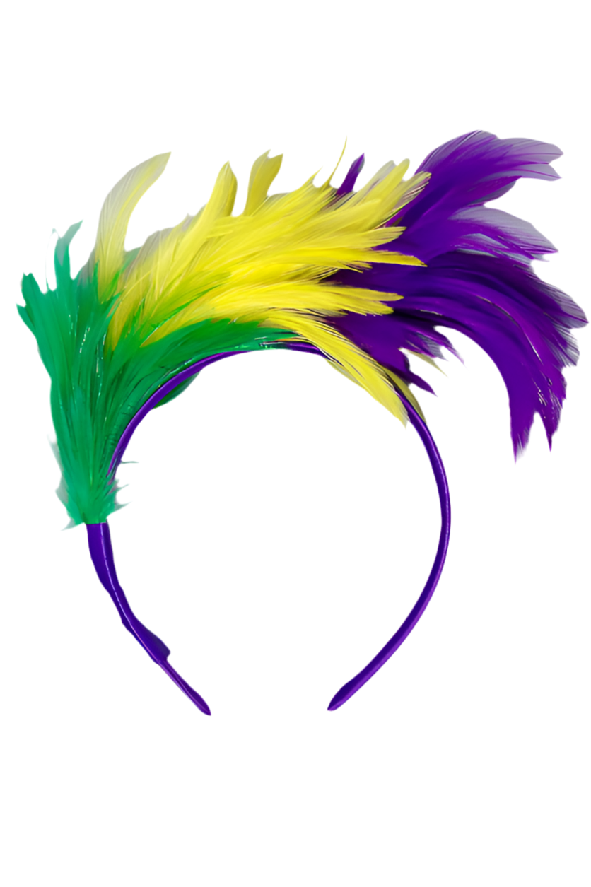 Mardi Gras Feather Headband