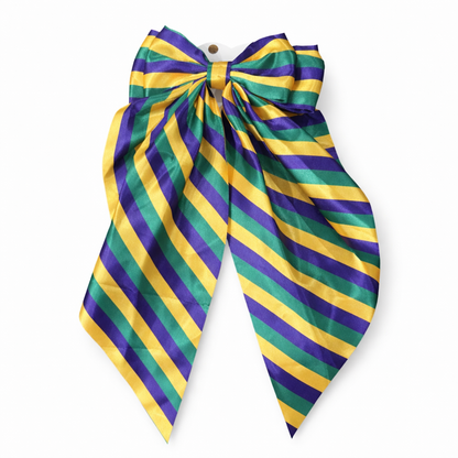 Mardi Gras Striped Bow
