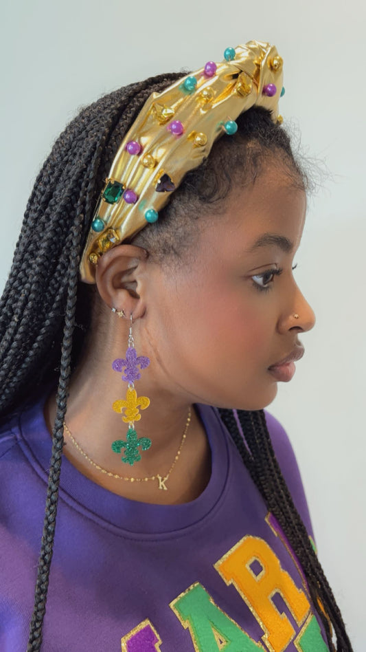 Fleur de Lis Dangle Earrings