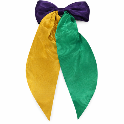 Color Block Mardi Gras Bow