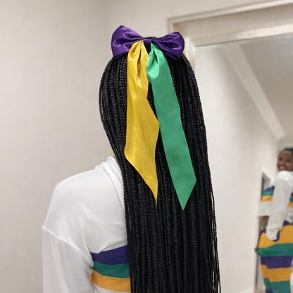 Color Block Mardi Gras Bow