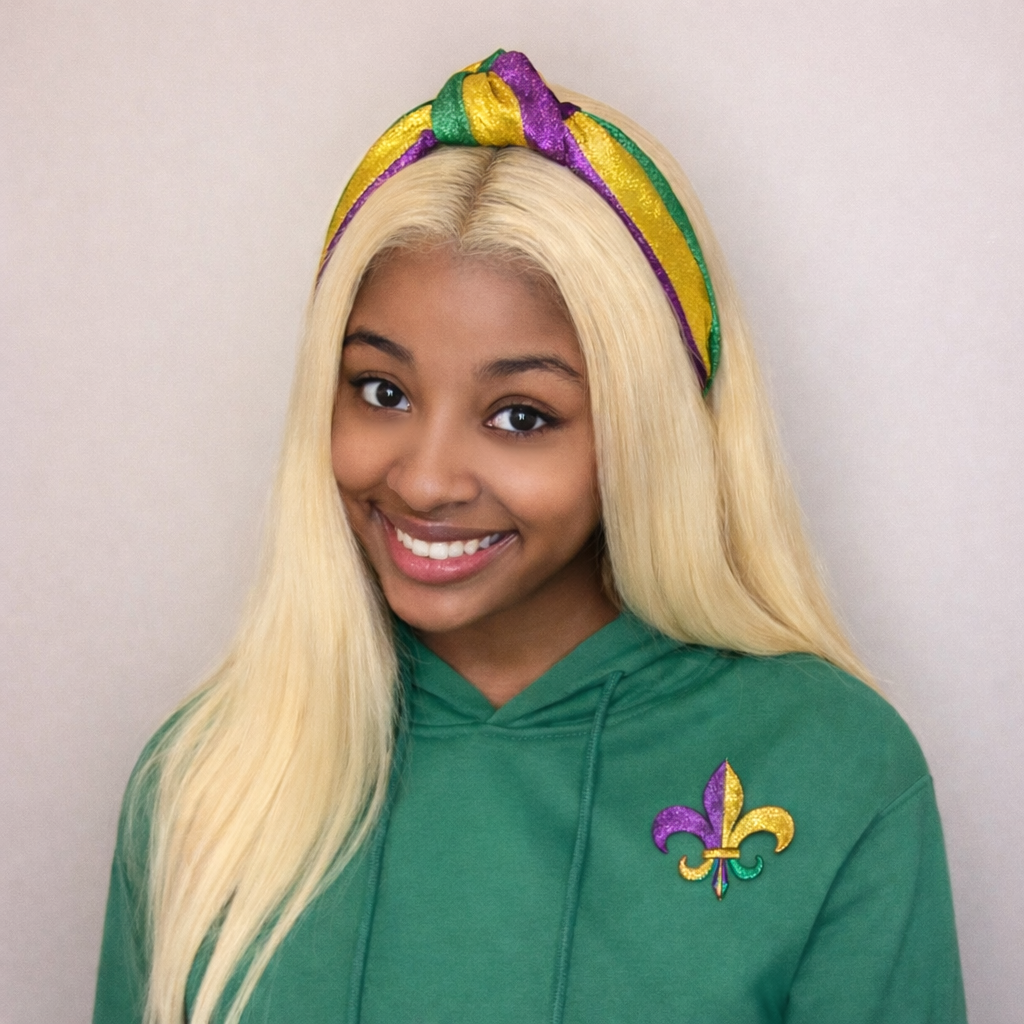 Mardi Gras Knotted Headband