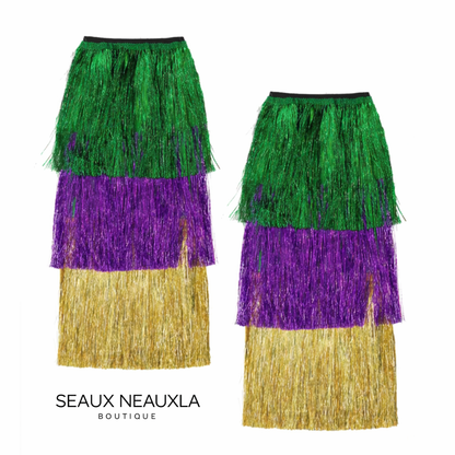 Mardi Gras Tinsel Leg Warmers