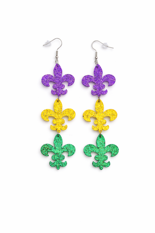 Fleur de Lis Dangle Earrings