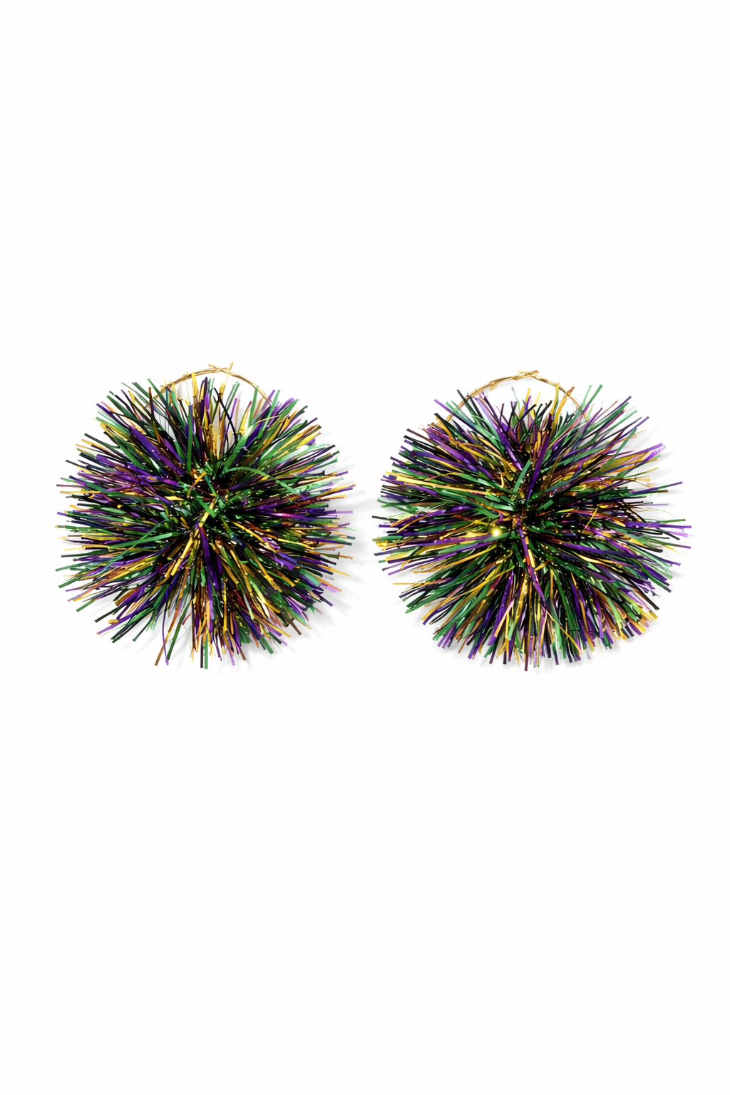 Mardi Gras Tinsel Earrings