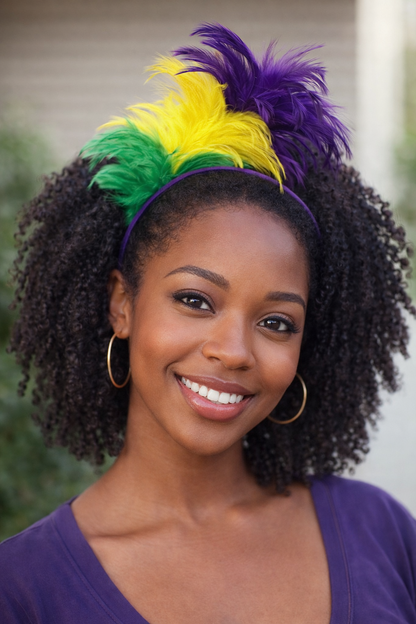 Mardi Gras Feather Headband