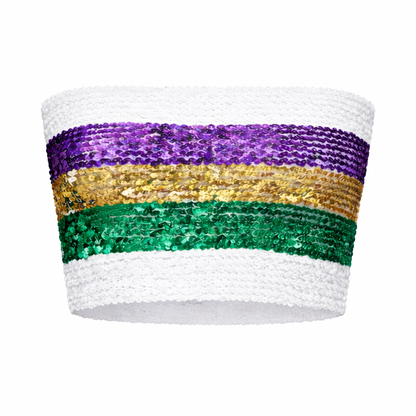 Mardi Gras Sequins Tube Top