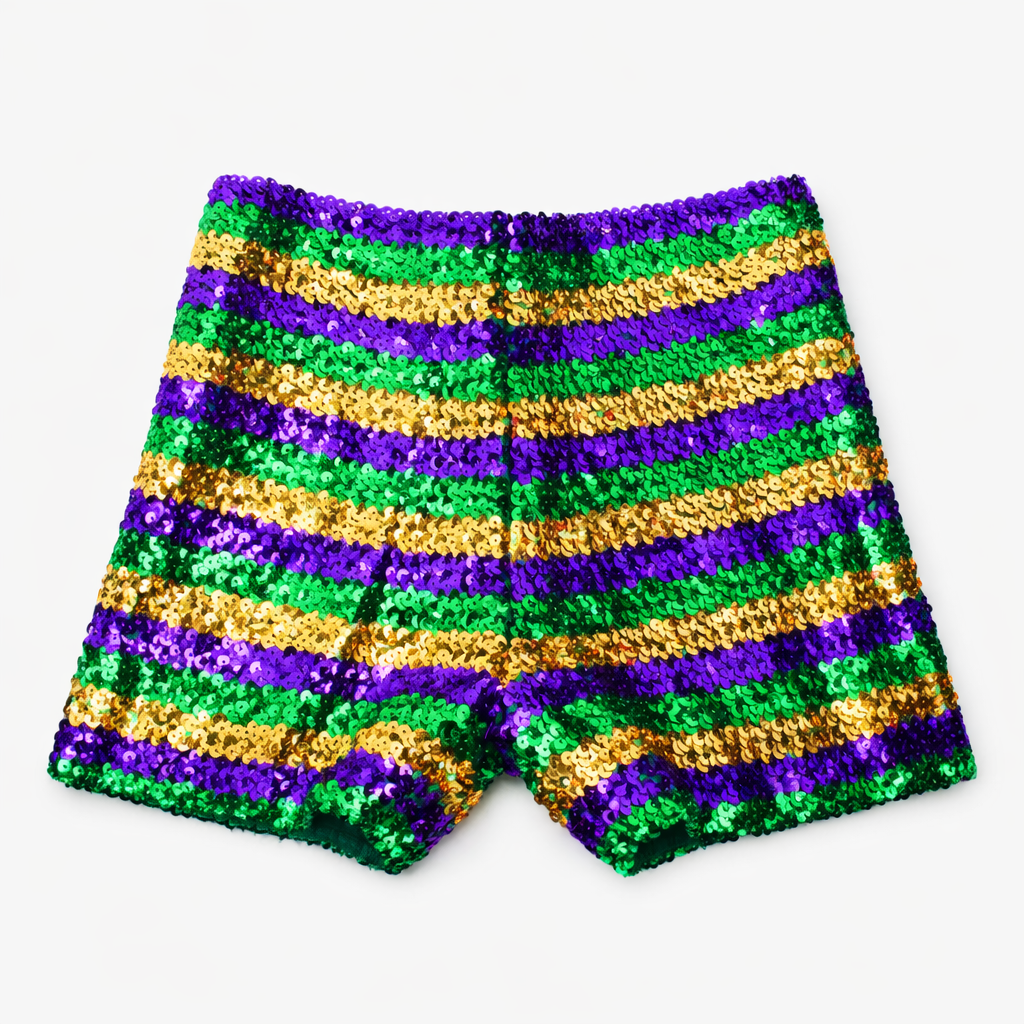 Mardi Gras Sequin Shorts