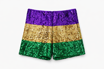 Mardi Gras Sequin Shorts