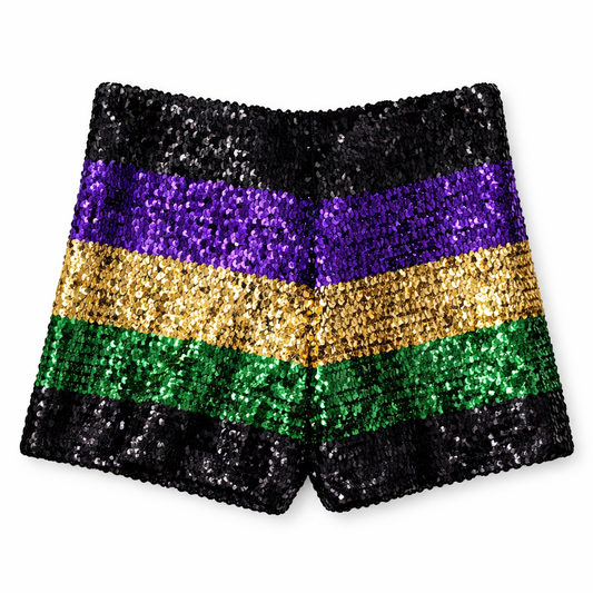 Mardi Gras Sequin Shorts