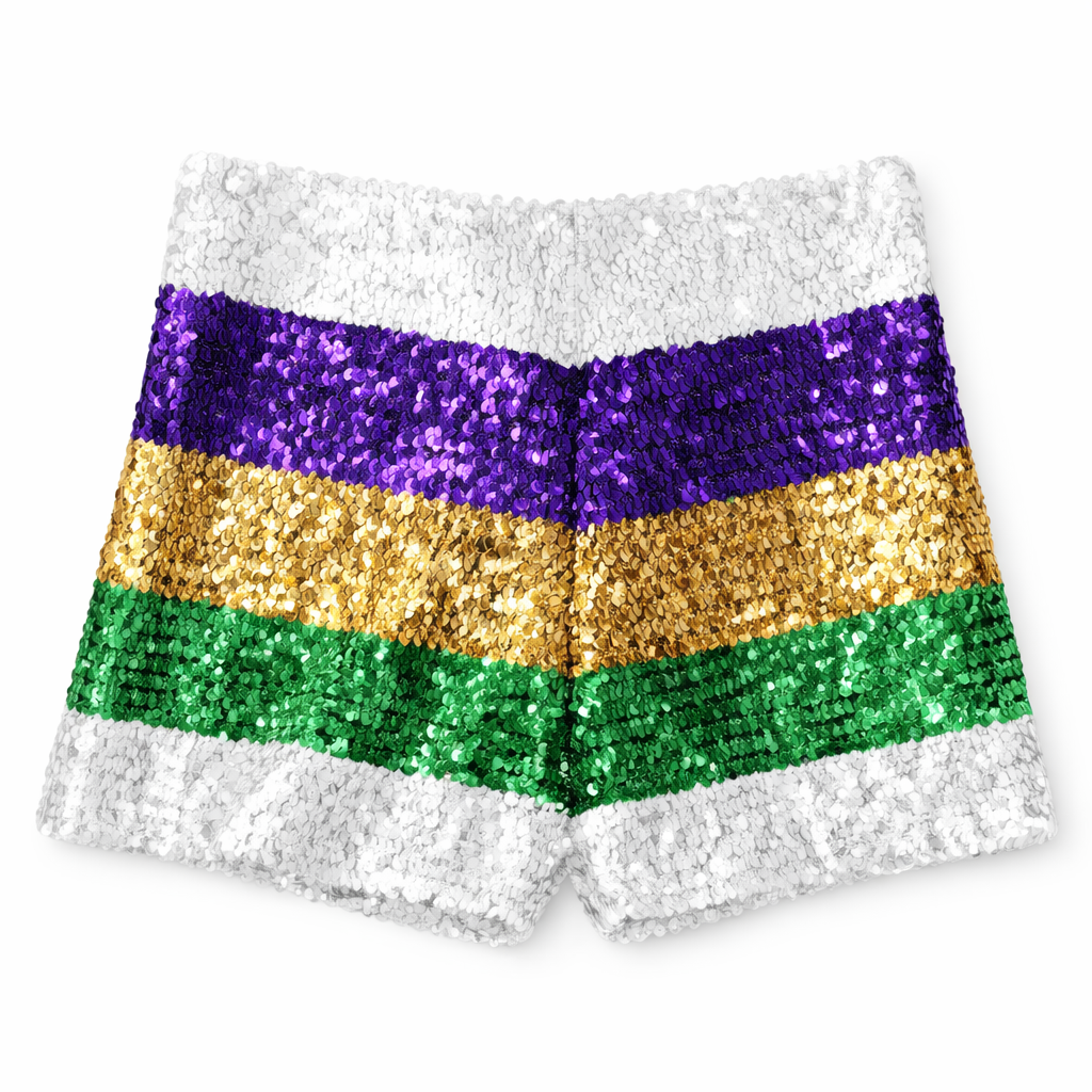 Mardi Gras Sequin Shorts