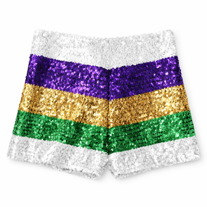 Mardi Gras Sequin Shorts