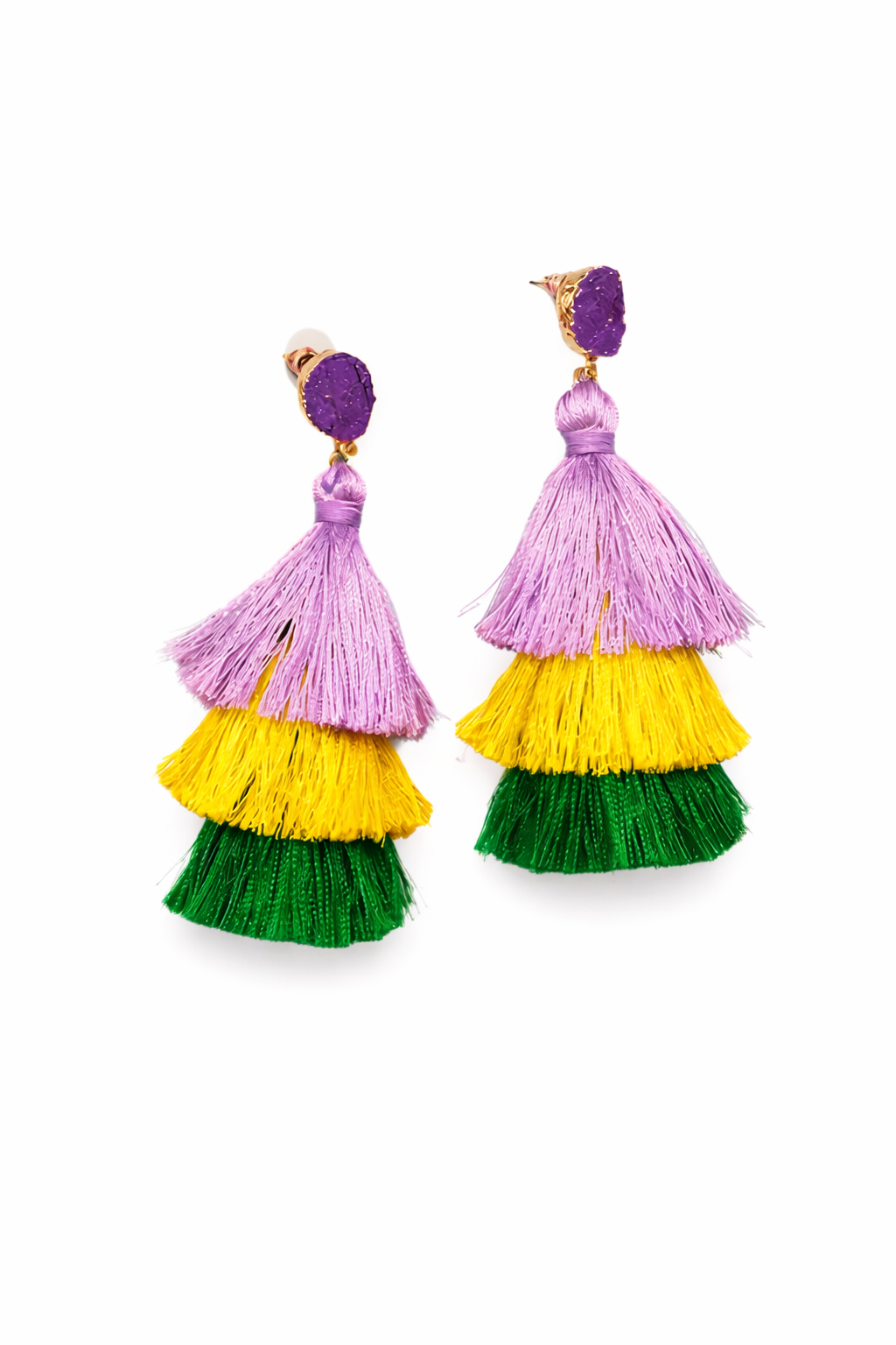 Mardi Gras Muse Tassel Earrings