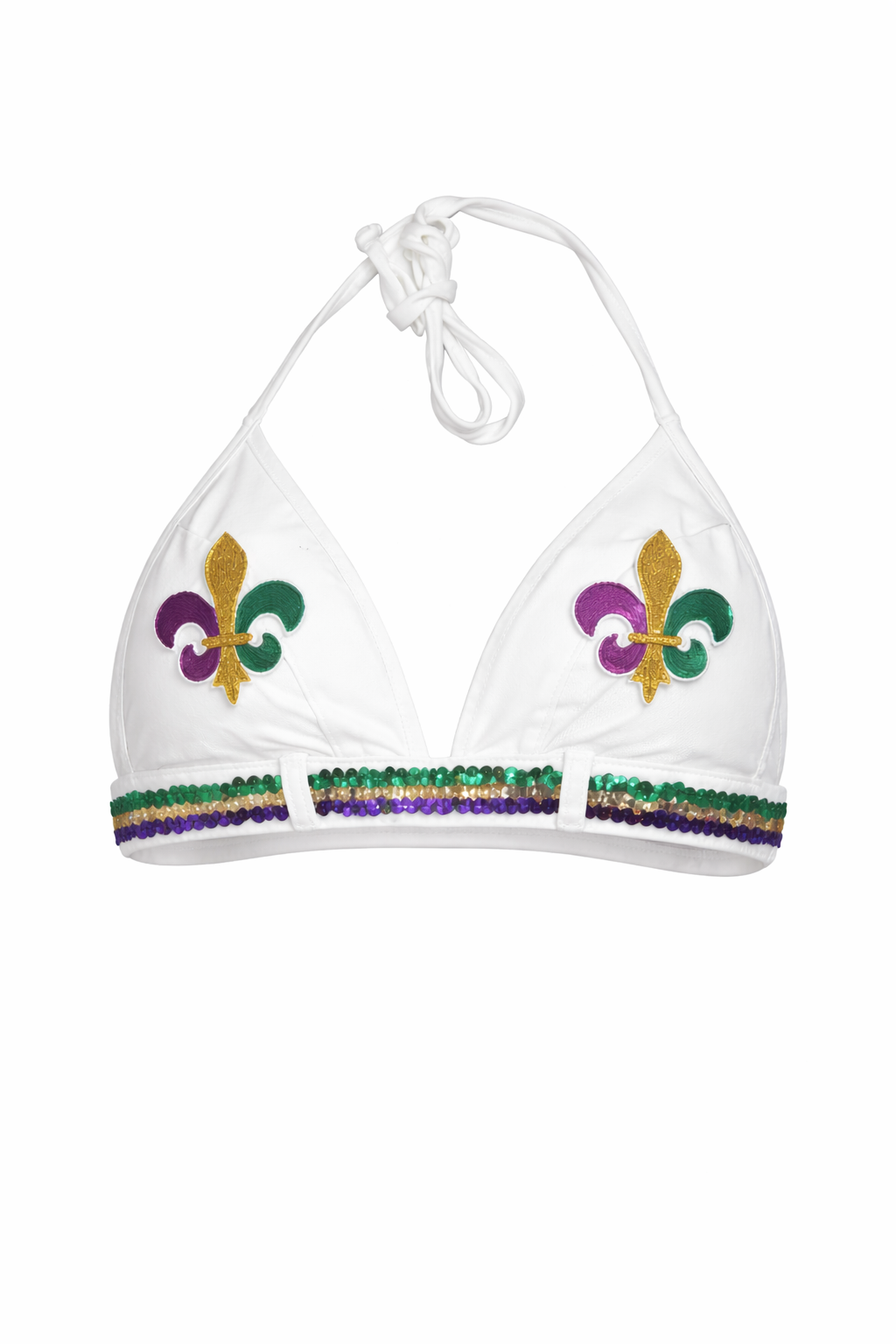 Fleur de Lis Denim Halter