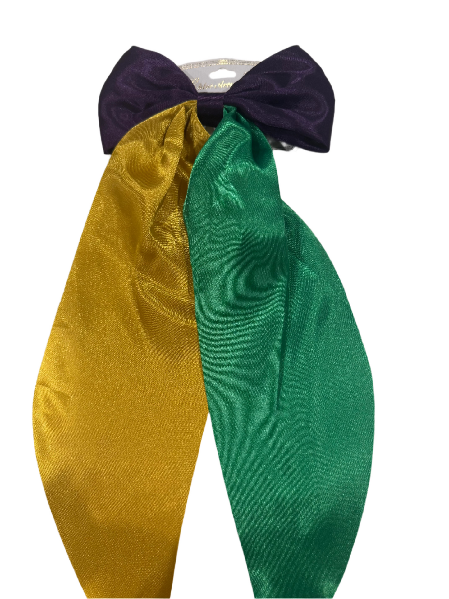 Color Block Mardi Gras Bow