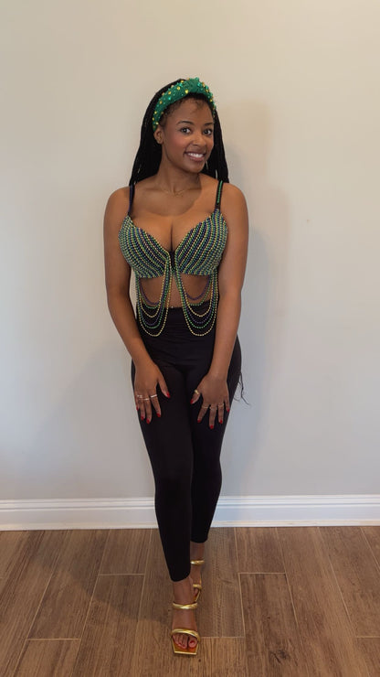 Mardi Gras Bead Bra